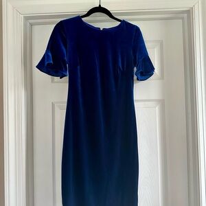 Calvin Klein Royal Blue Velvet Dress